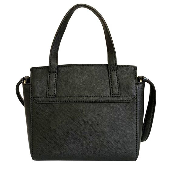 Kate Spade Black Leather Mini Flap Satchel/ Crossbody - Picture 5 of 13